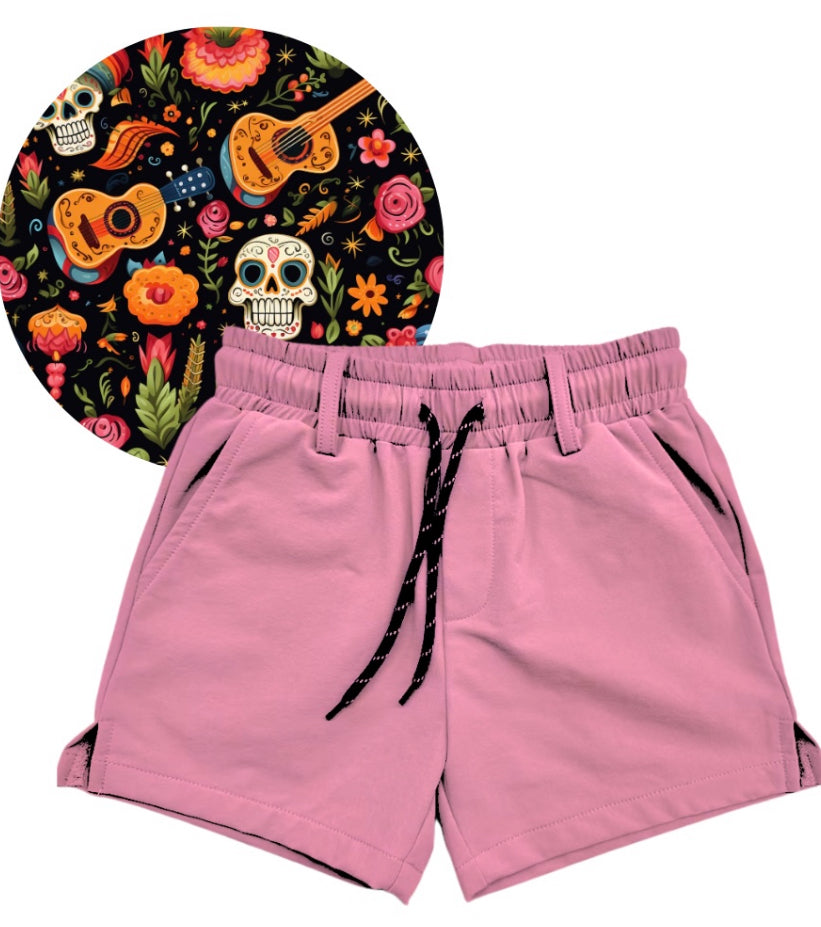 Pink + Sugar Skulls Hybrid Shorts