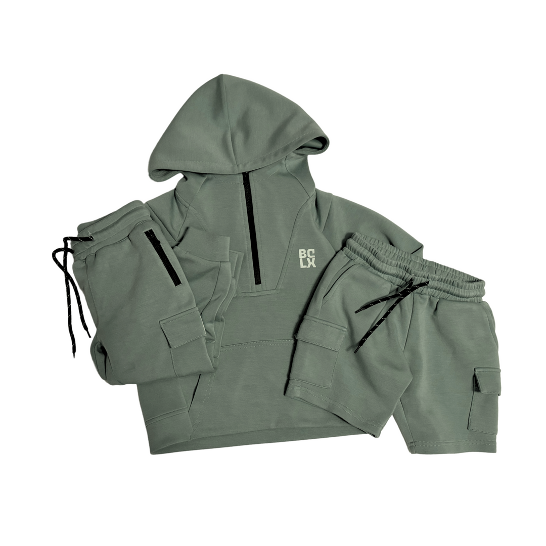 LUXE Half-Zip Sweatshirt (Sage)