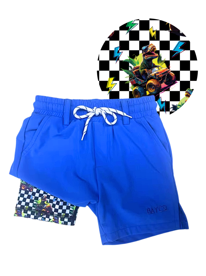 Cobalt + Dino Driver Hybrid Shorts