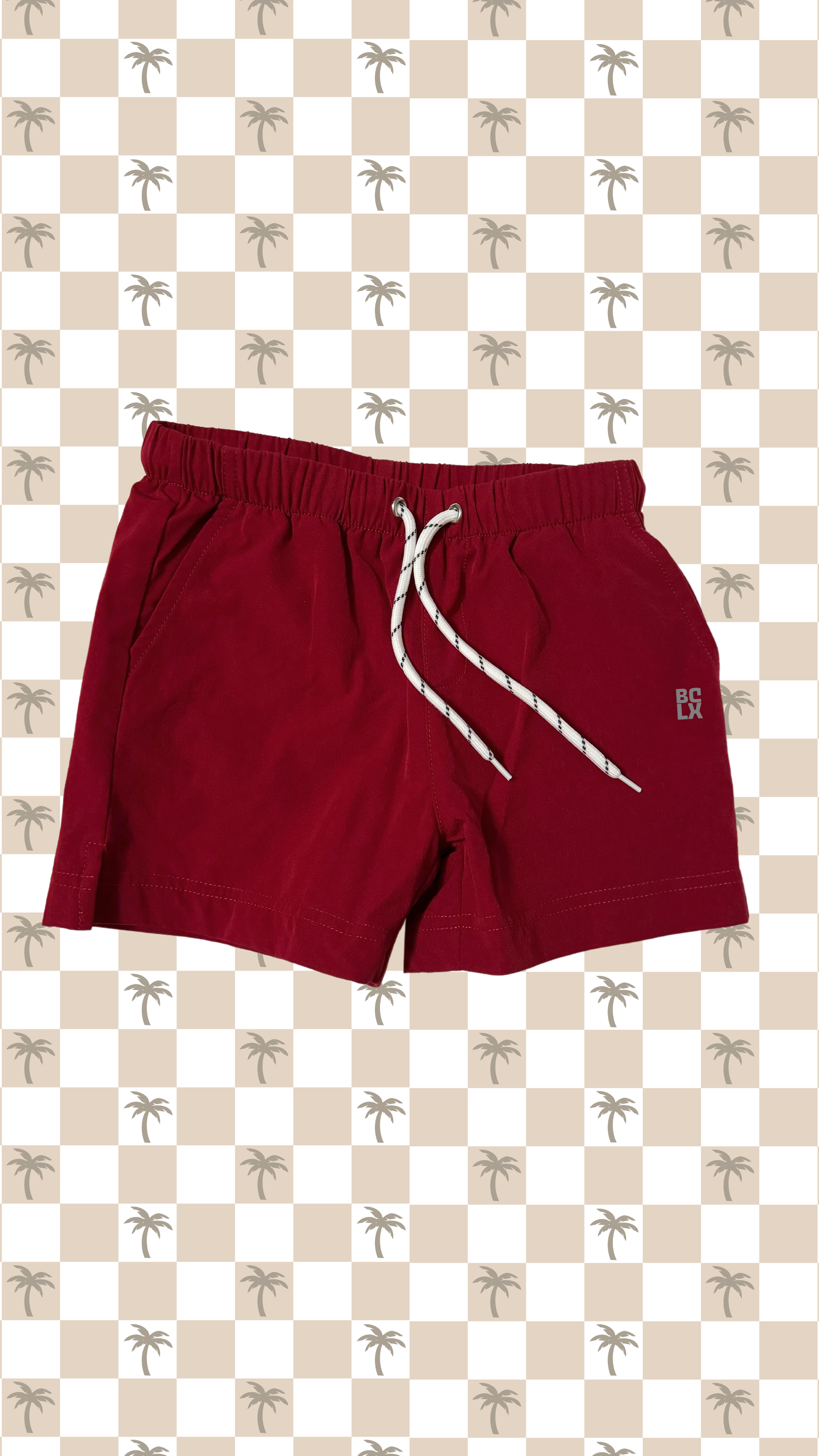 PREORDER Red + Checks Hybrid Shorts