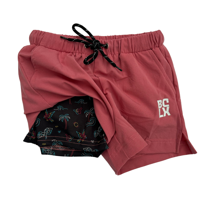 Salmon + Neon Trops Hybrid Shorts (2024)