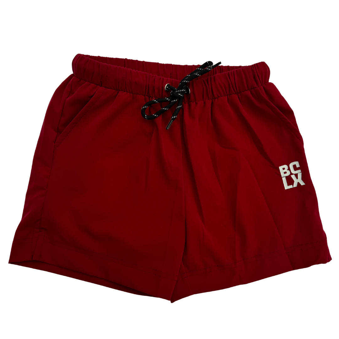 Red + Checks Hybrid Shorts