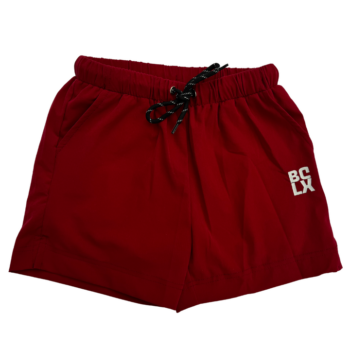 Red + Checks Hybrid Shorts