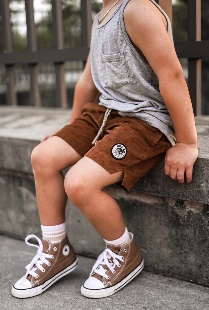 Camel Cord Shorts