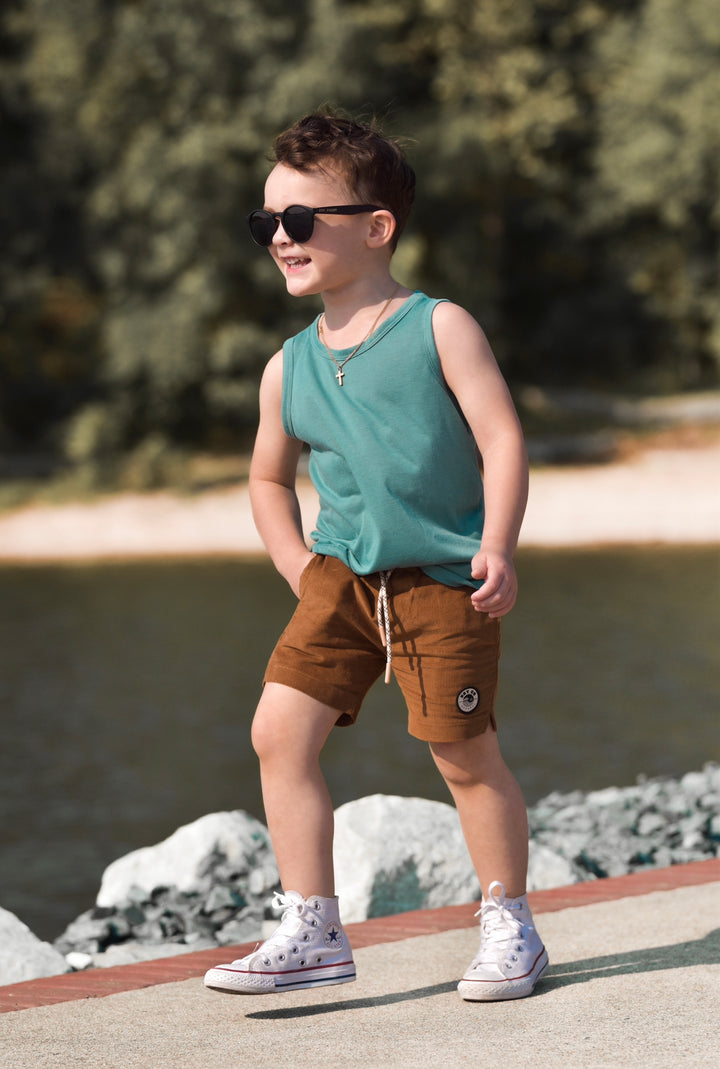Camel Cord Shorts